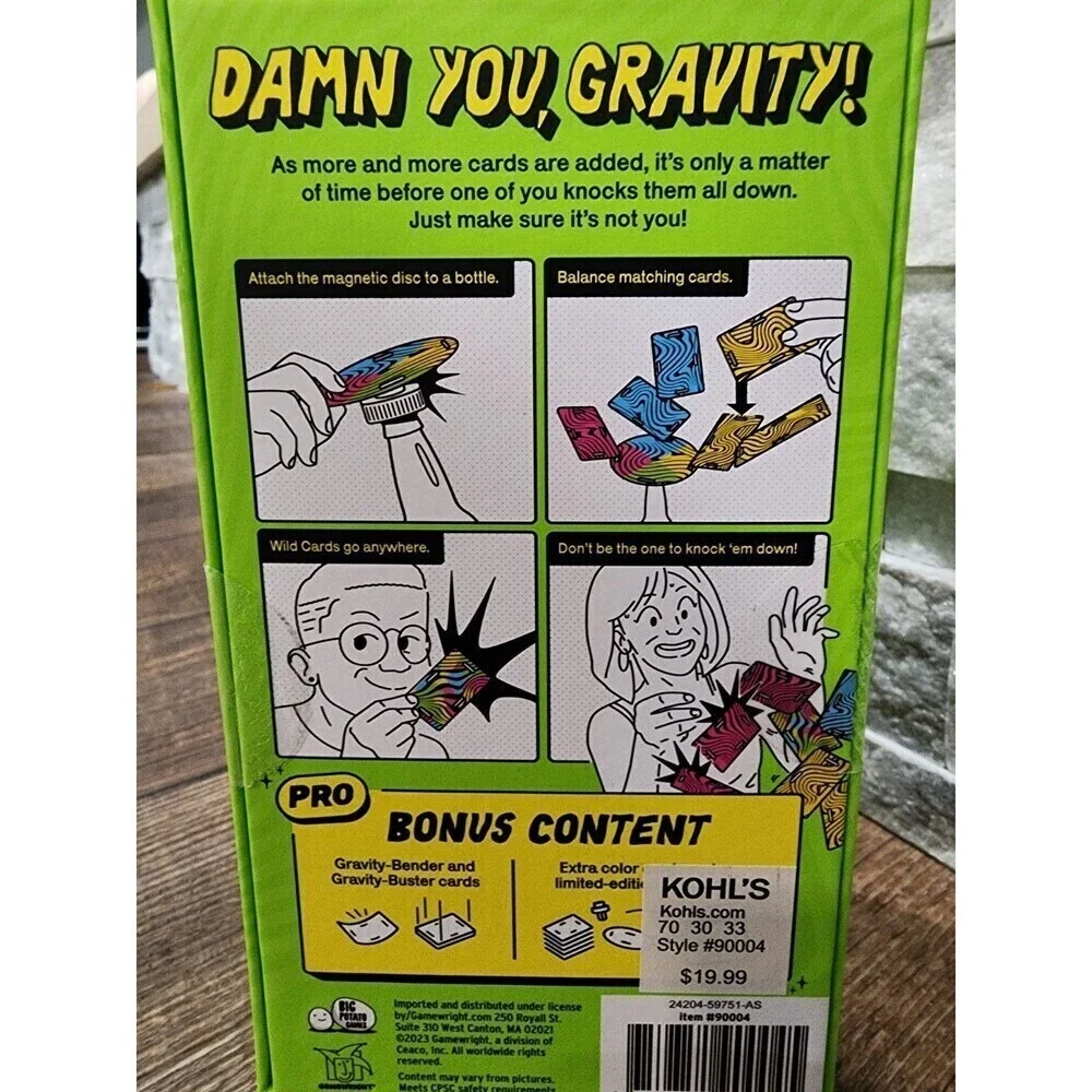 Cards vs. Gravity Pro The Gravity Defying Card Balancing Game 2-8 Players Family